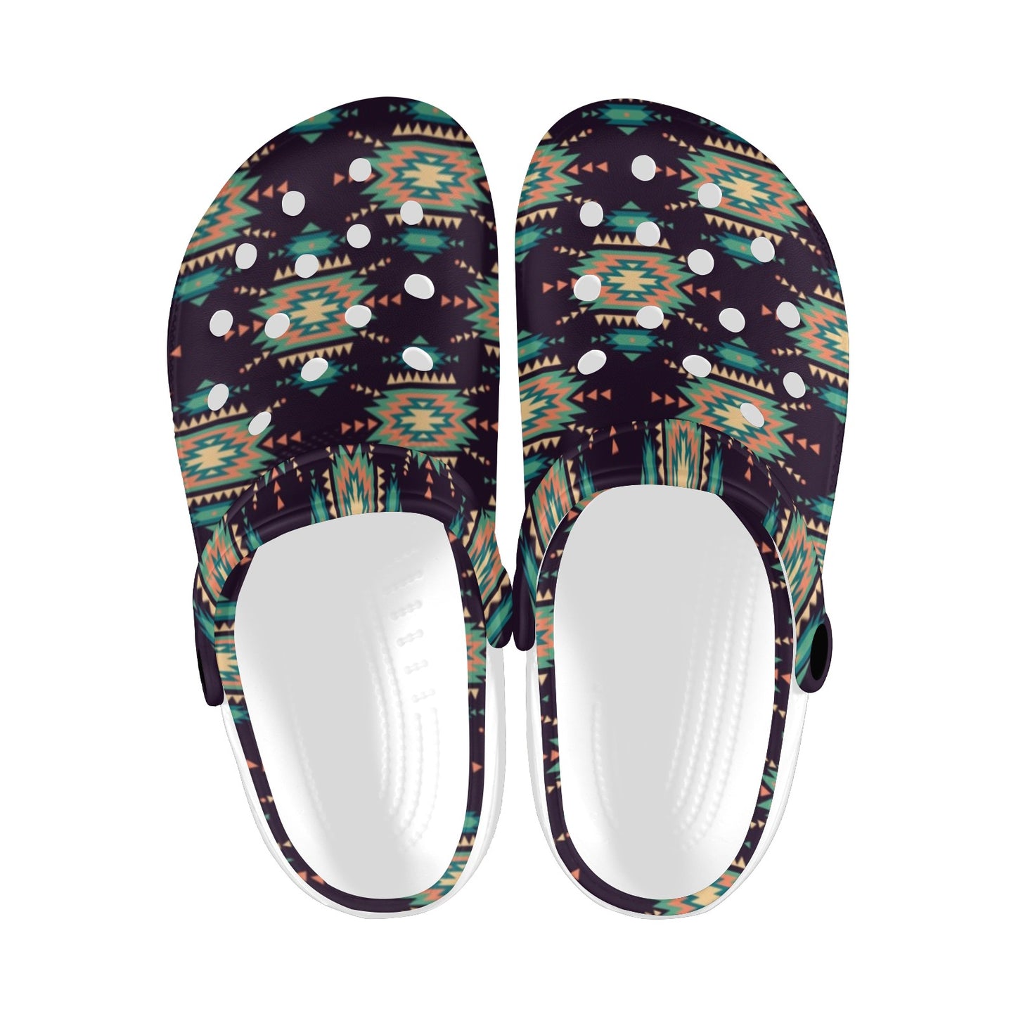 Navajo Geometric Style Print Pattern Unisex Clogs Shoes
