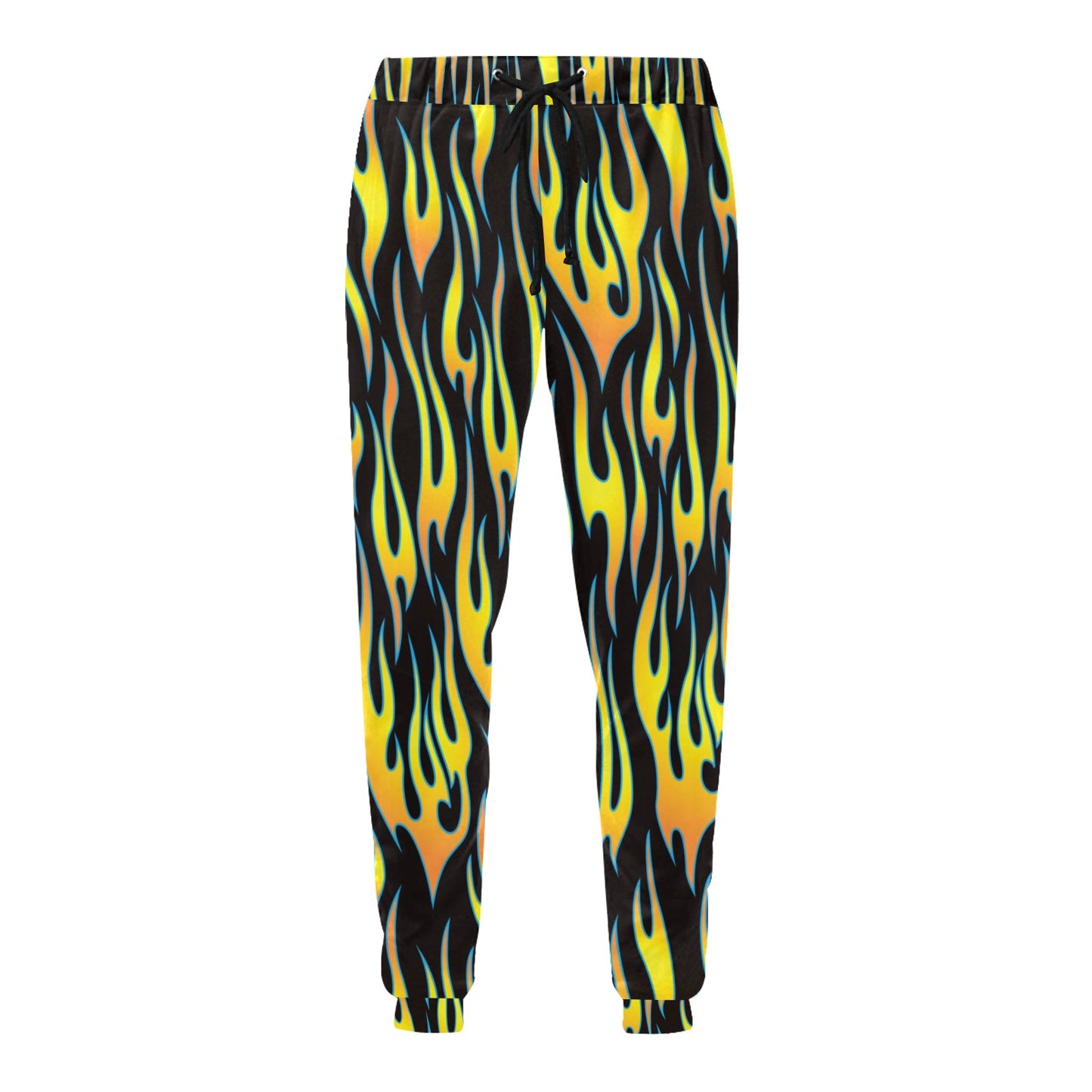 Flame Fire Yellow Pattern Men's Sweatpants