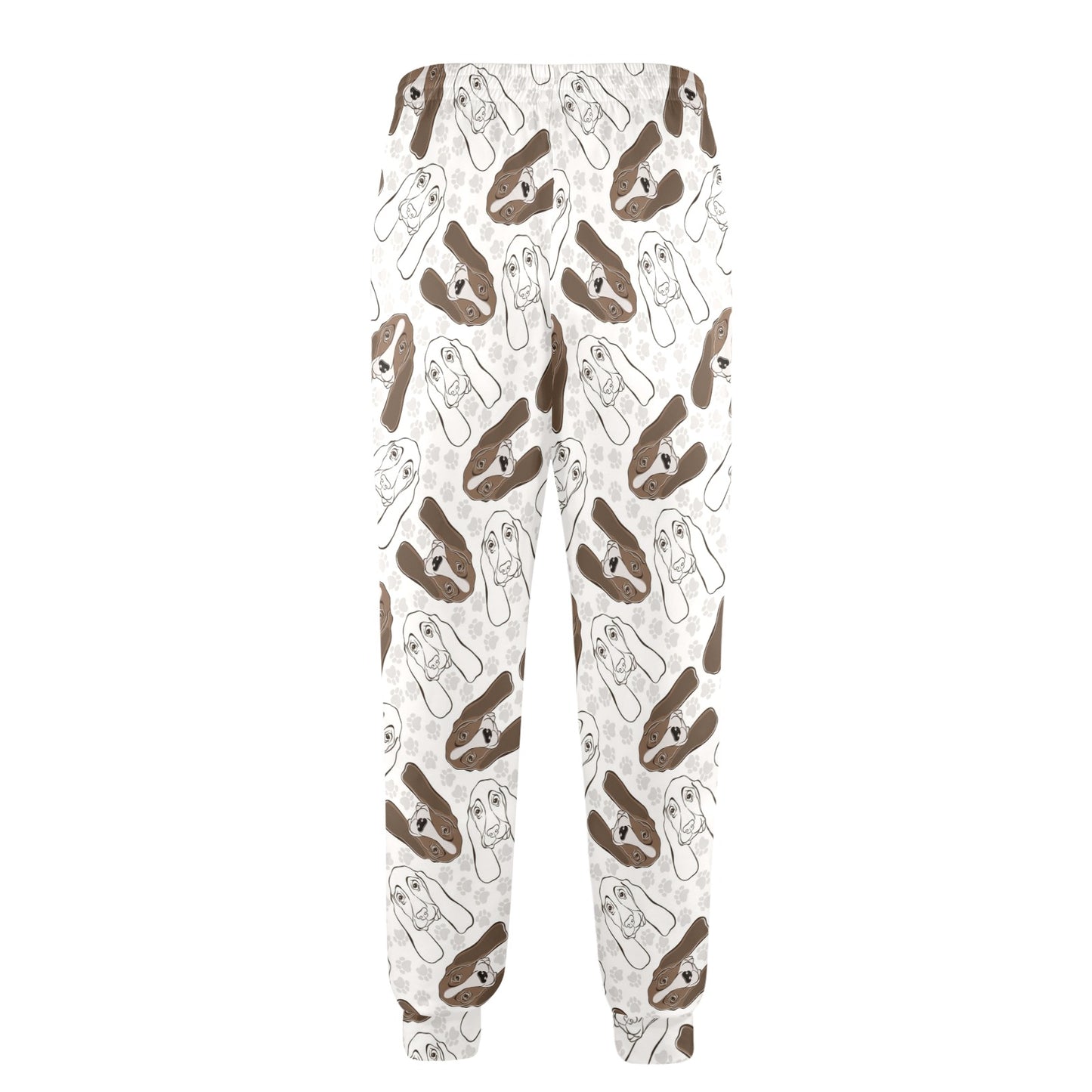 Basset Hound Pattern Print Design 01 Men's Casual Track Pants