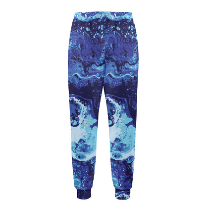Ocean Liquid Pattern Print Design A03 Men's Casual Track Pants