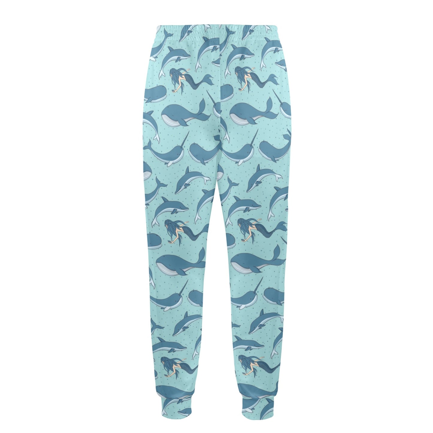 Narwhal Themed Print Men's Casual Track Pants