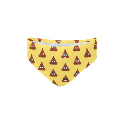 Emoji Poop Print Pattern Men's Swimming Briefs