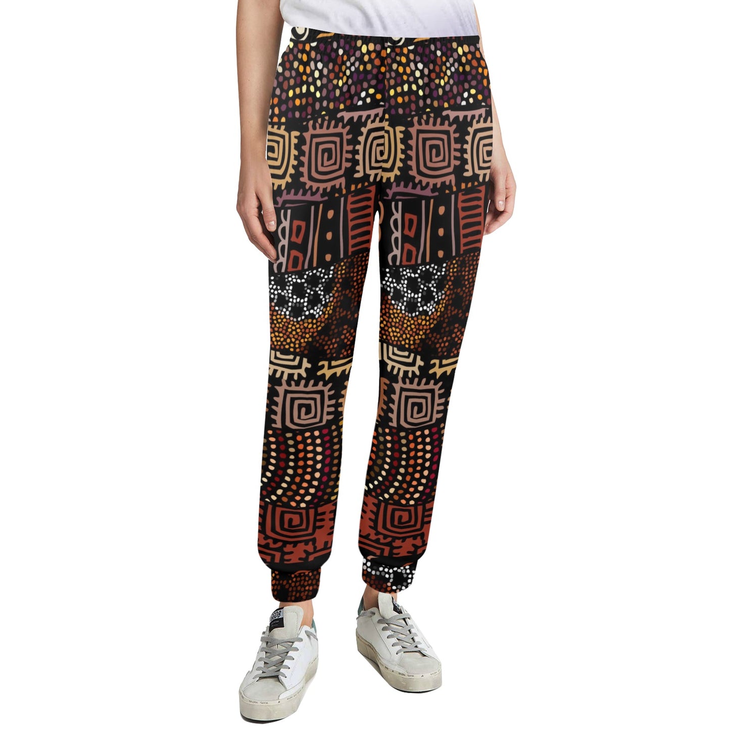 African Pattern Print Design 07 Women's Casual Track Pants