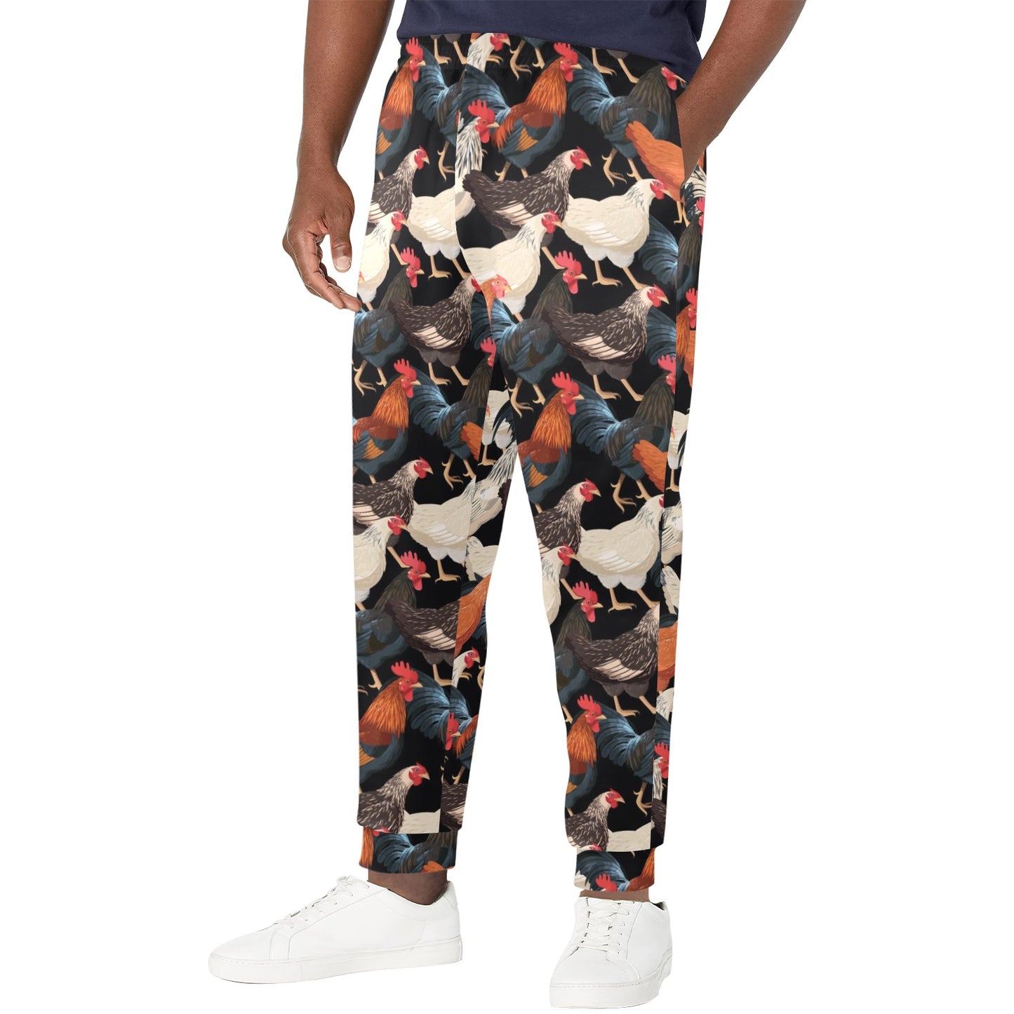 Chicken Print Pattern Men's Casual Track Pants