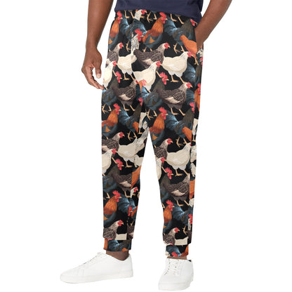 Chicken Print Pattern Men's Casual Track Pants