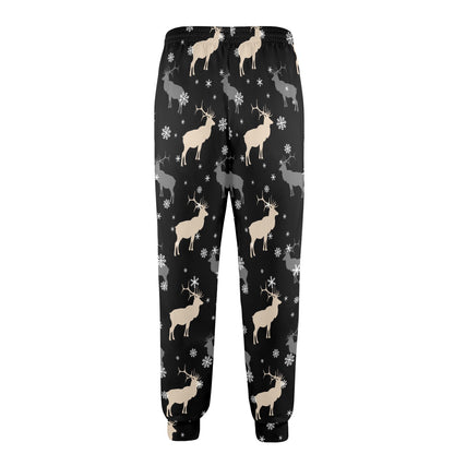 elk Design Print Pattern JJ0197 Men's Casual Track Pants