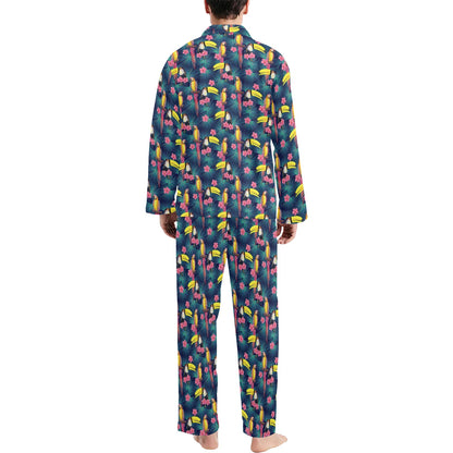Toucan Parrot Design Men's Long Pajama Set