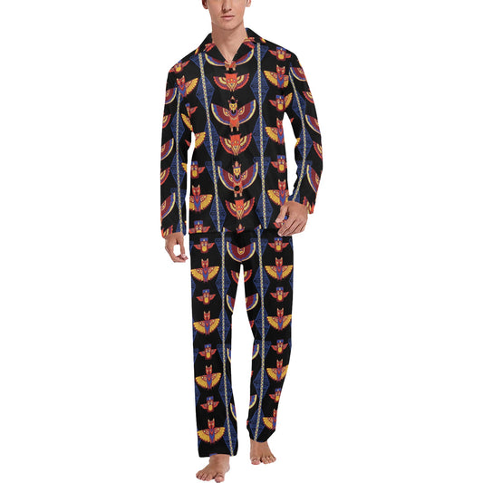 Totem Print Design LKS301 Men's Long Pajama Set