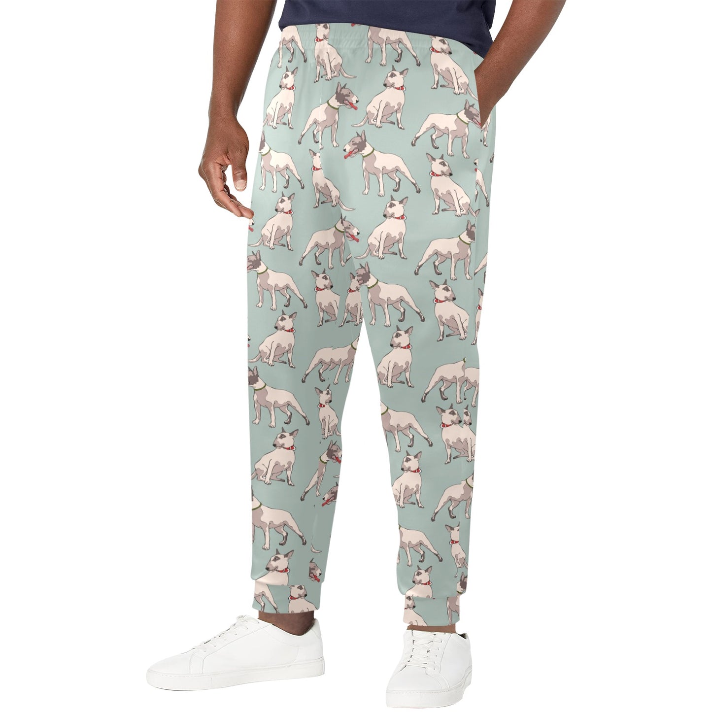 Bull Terrier Cute Print Pattern Men's Casual Track Pants