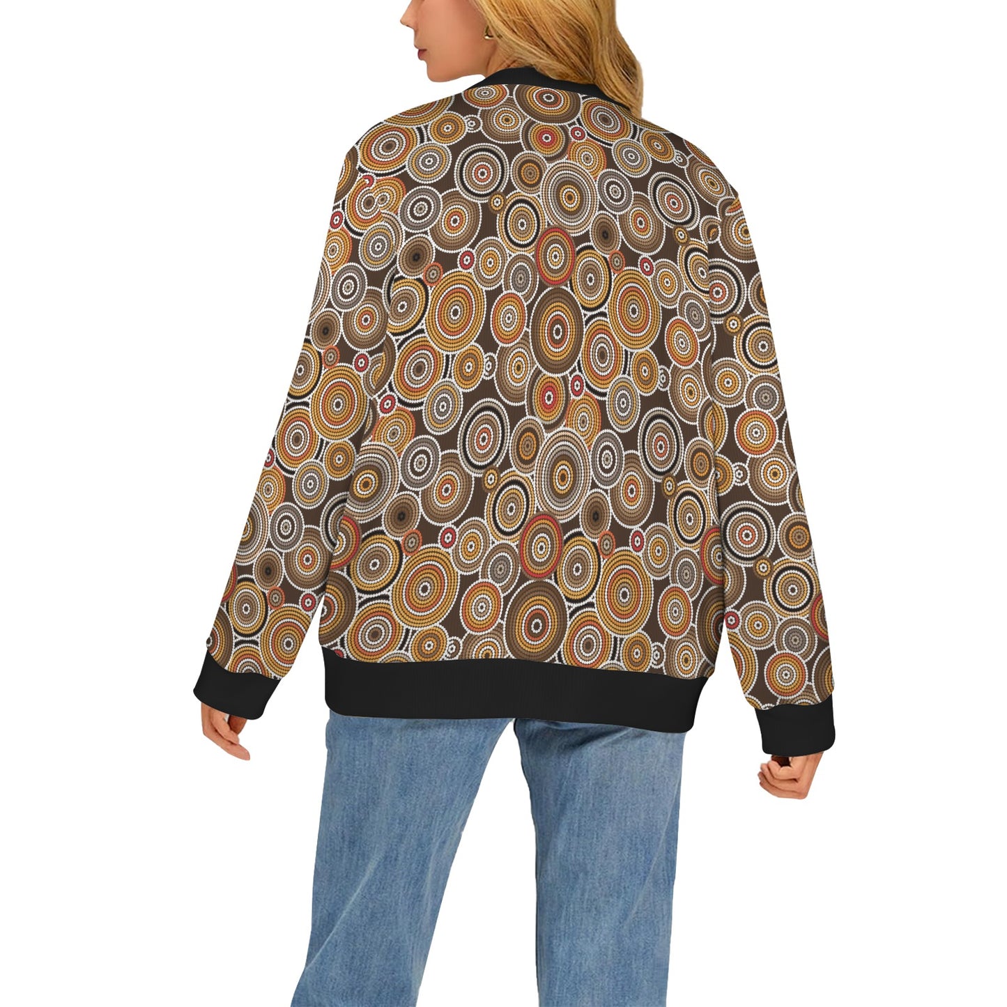 Aboriginal Print Design LKS402 Women's Cardigan