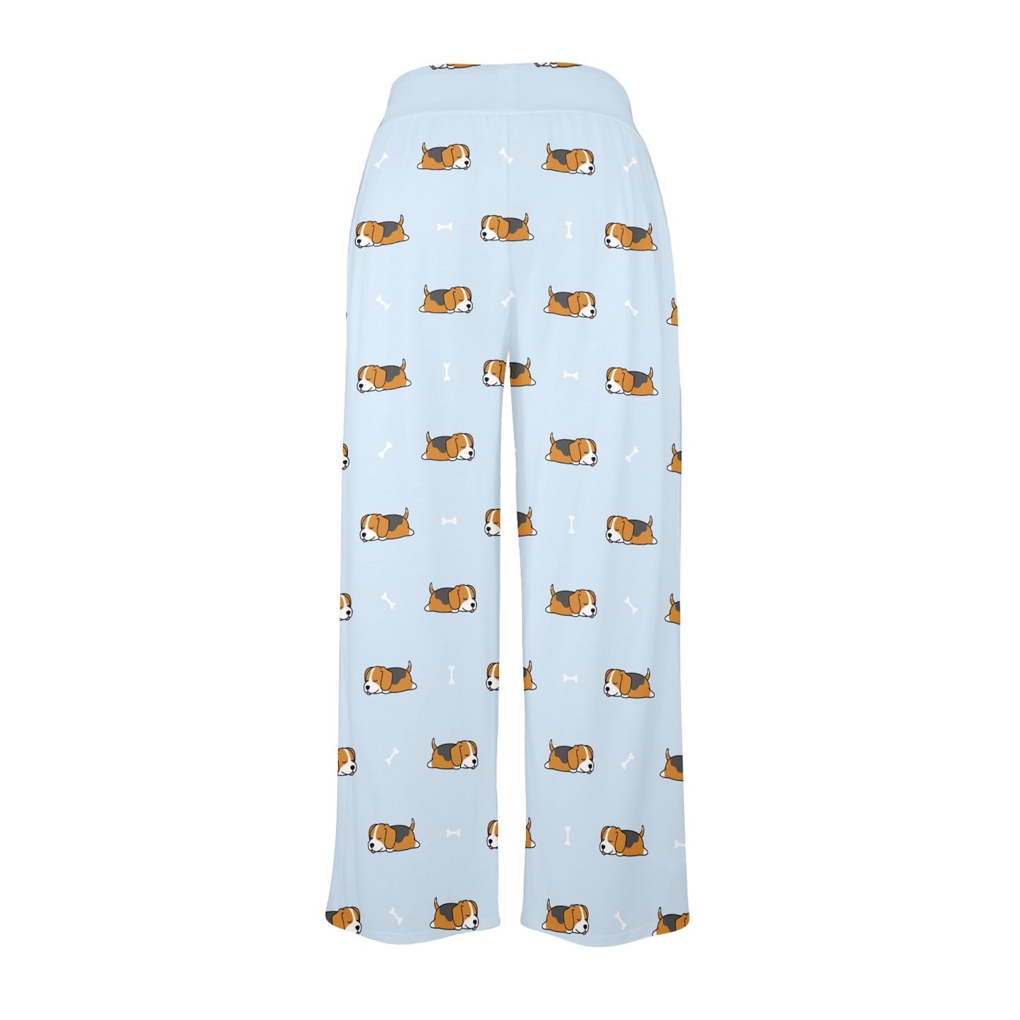 Beagle Pattern Print Design 06 Women's Wide Leg Lounge Pants