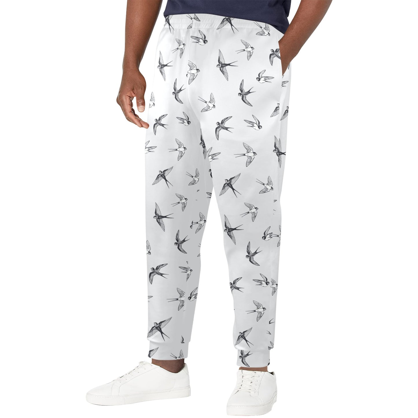 Swallow Bird Pattern Print Design 04 Men's Casual Track Pants