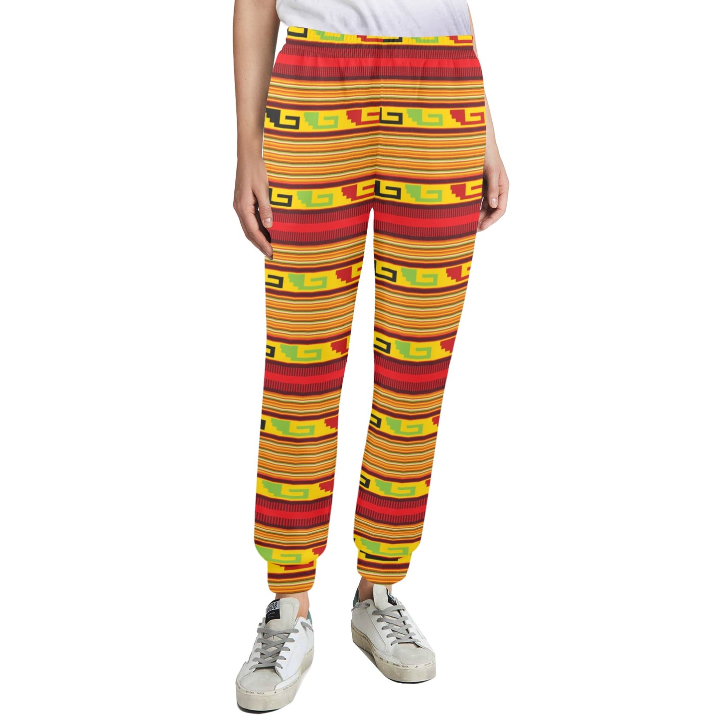 Mexican Blanket Ornament Print Pattern Women's Casual Track Pants