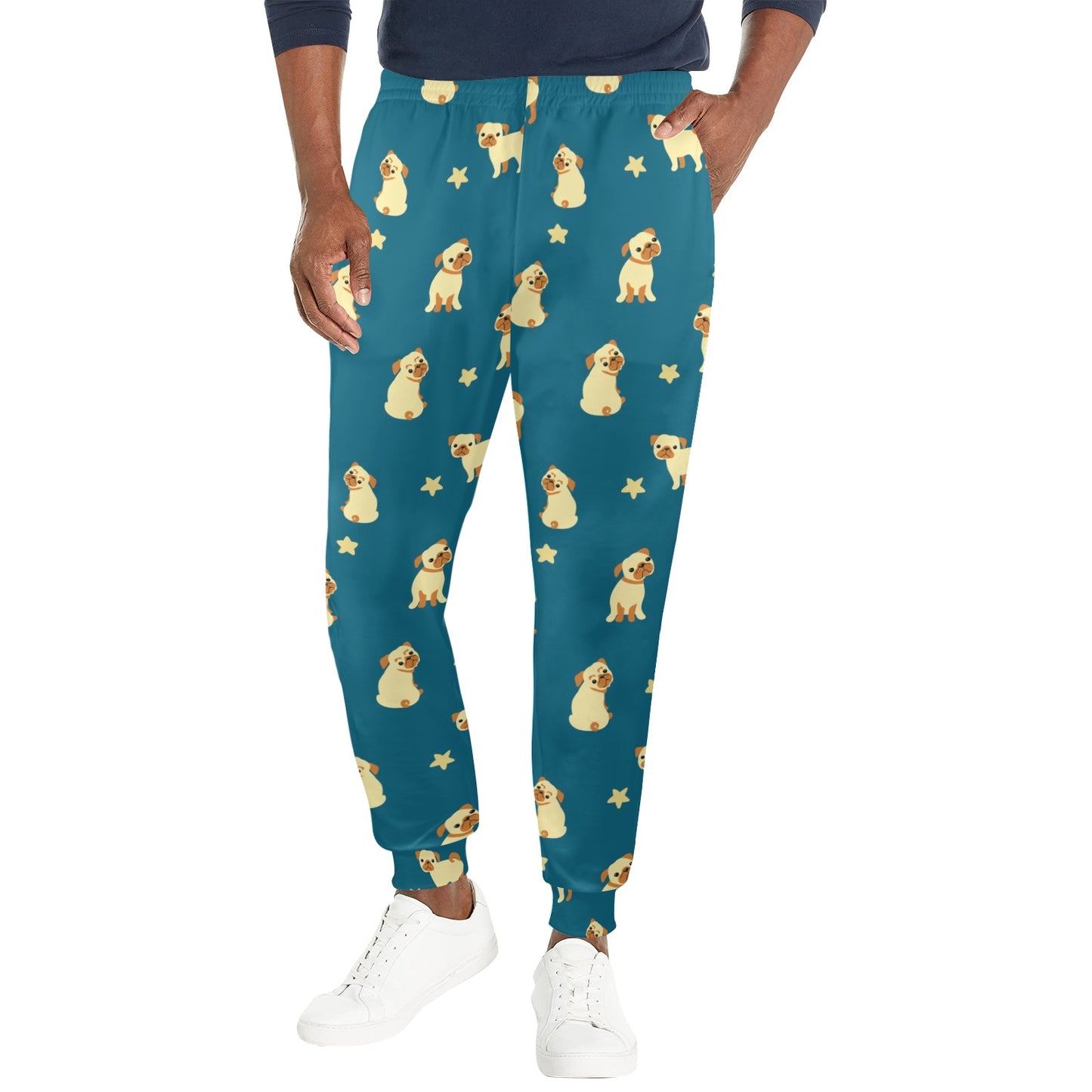 Pug Pattern Print Design A06 Men's Casual Track Pants