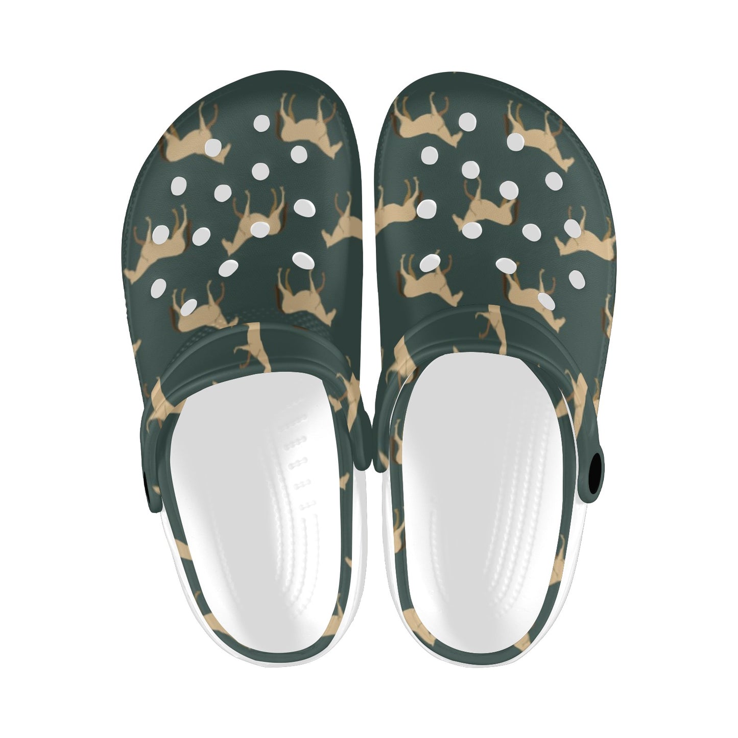 Horse Classic Themed Pattern Print Unisex Clogs Shoes