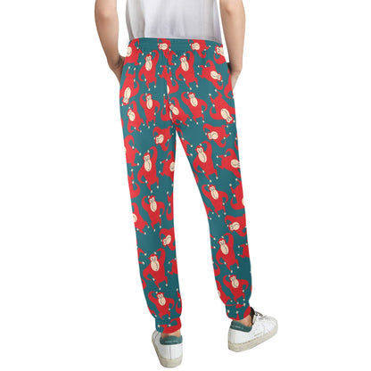 Chimpanzee Pattern Print Design 04 Women's Casual Track Pants
