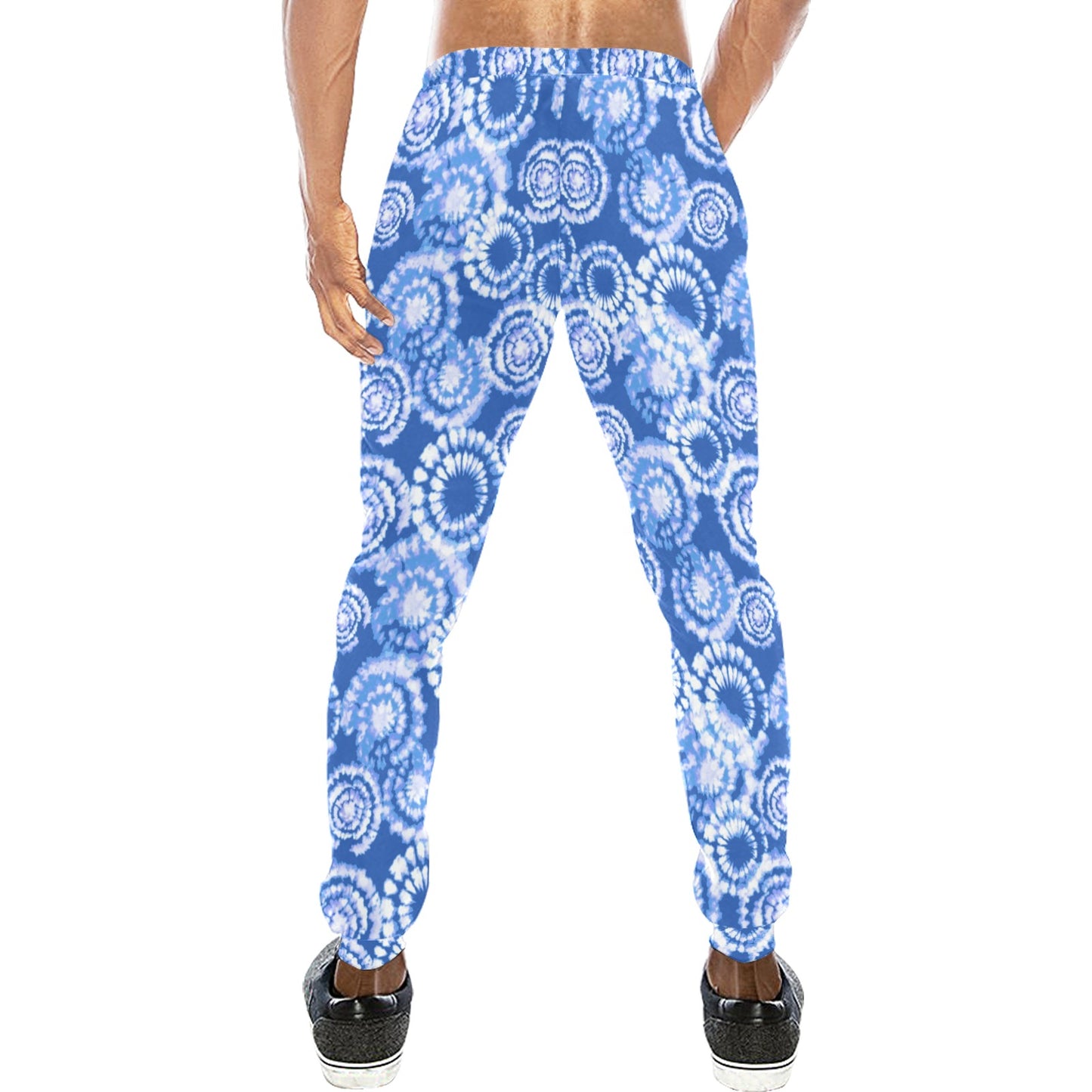 Tie Dye Blue Design Print Men's Sweatpants