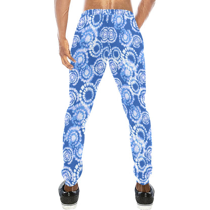 Tie Dye Blue Design Print Men's Sweatpants