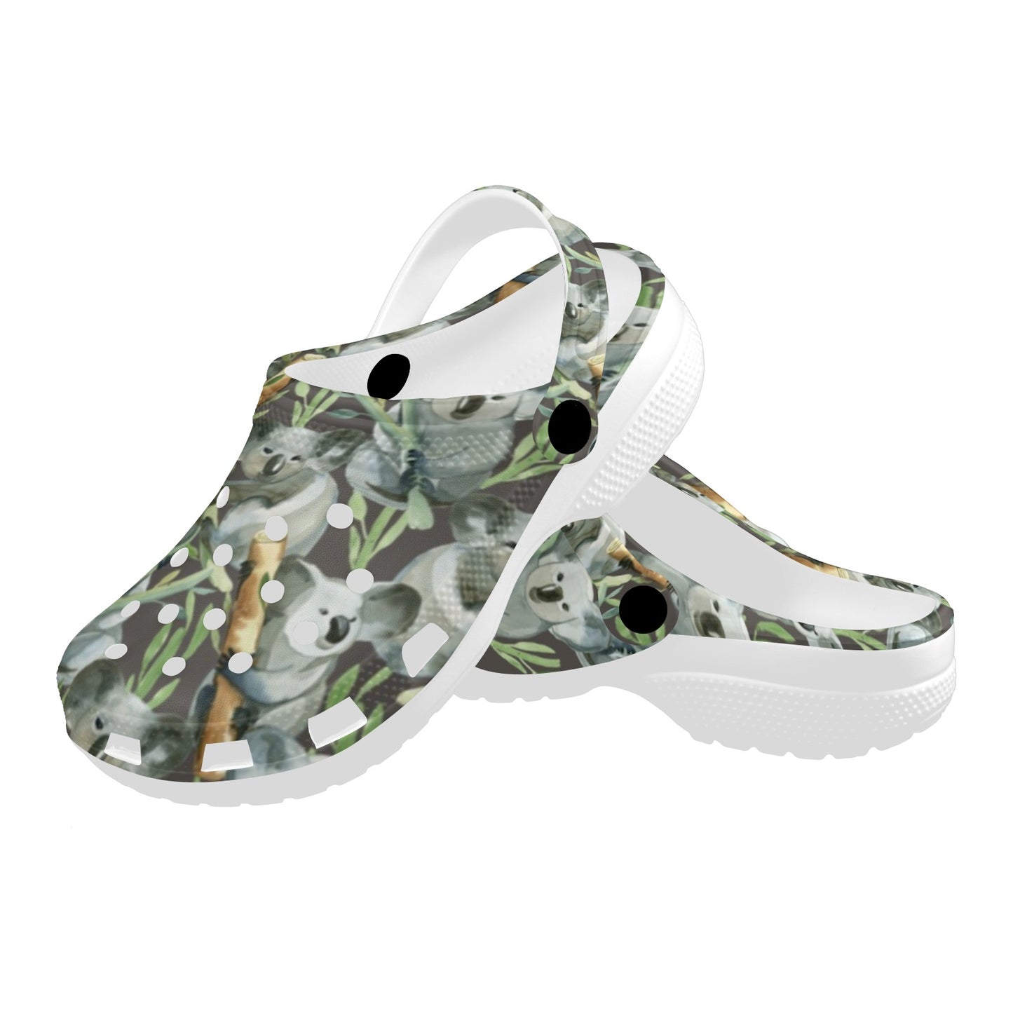 Koala Pattern Design Print Unisex Clogs Shoes