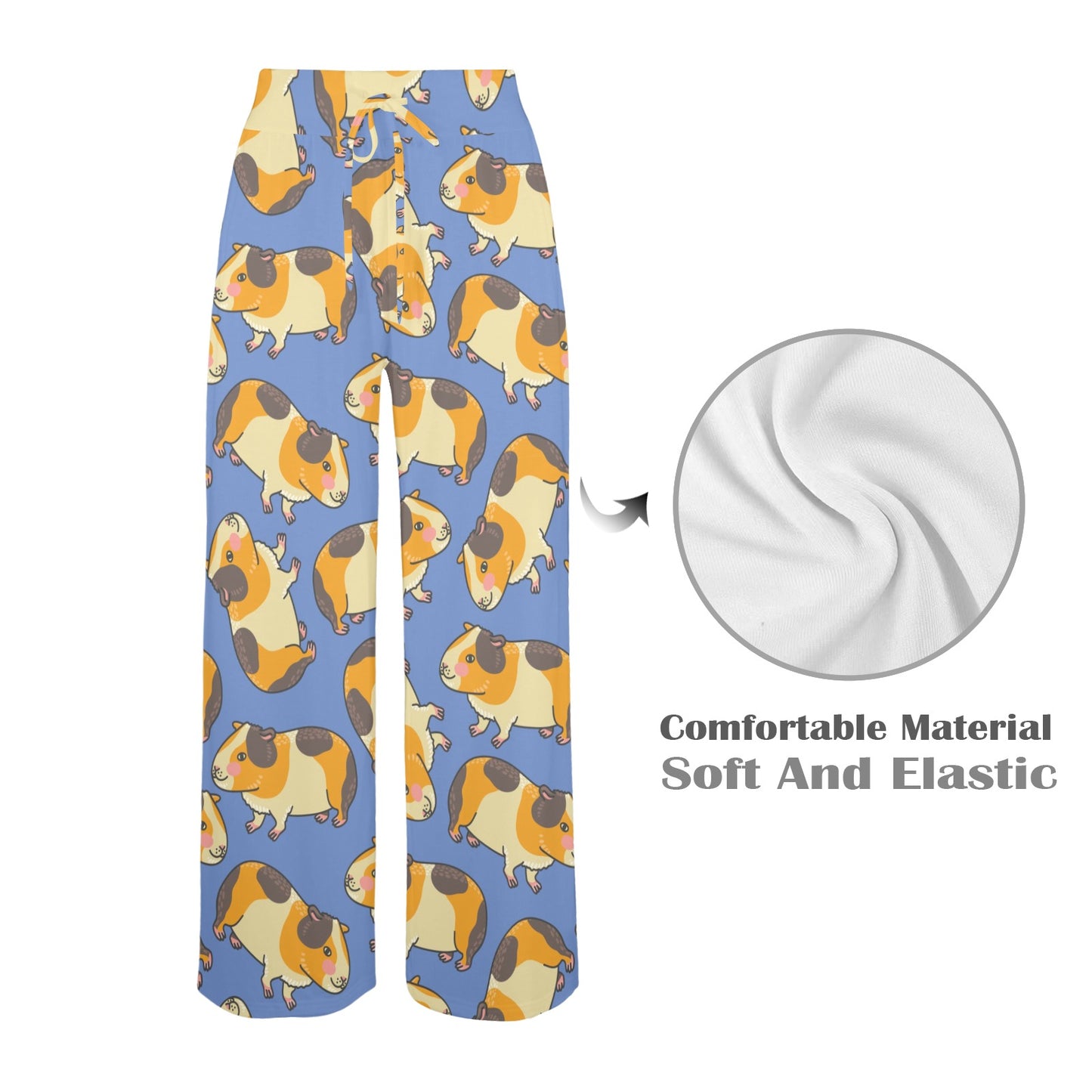 Guinea Pig Pattern Print Design 01 Women's Wide Leg Lounge Pants