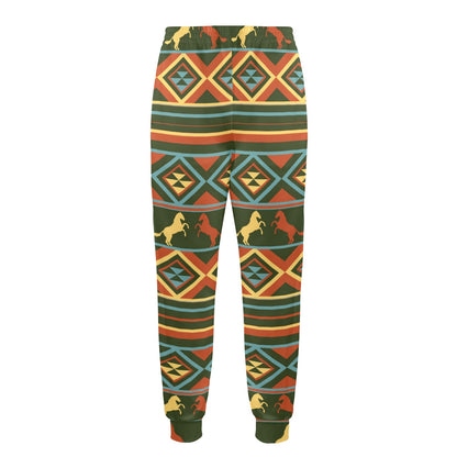 Horse Western Pattern Men's Casual Track Pants