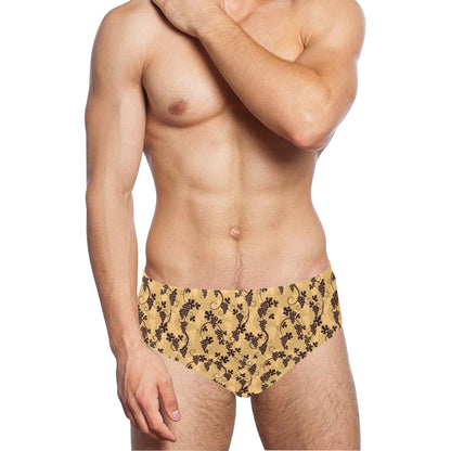 Wine Grape Design Print Men's Swimming Briefs