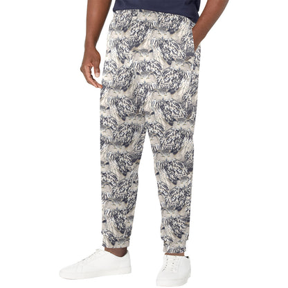 Owl Realistic Themed Design Print Men's Casual Track Pants