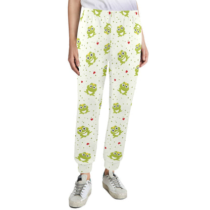 frog Design Print Pattern JJ0229 Women's Casual Track Pants