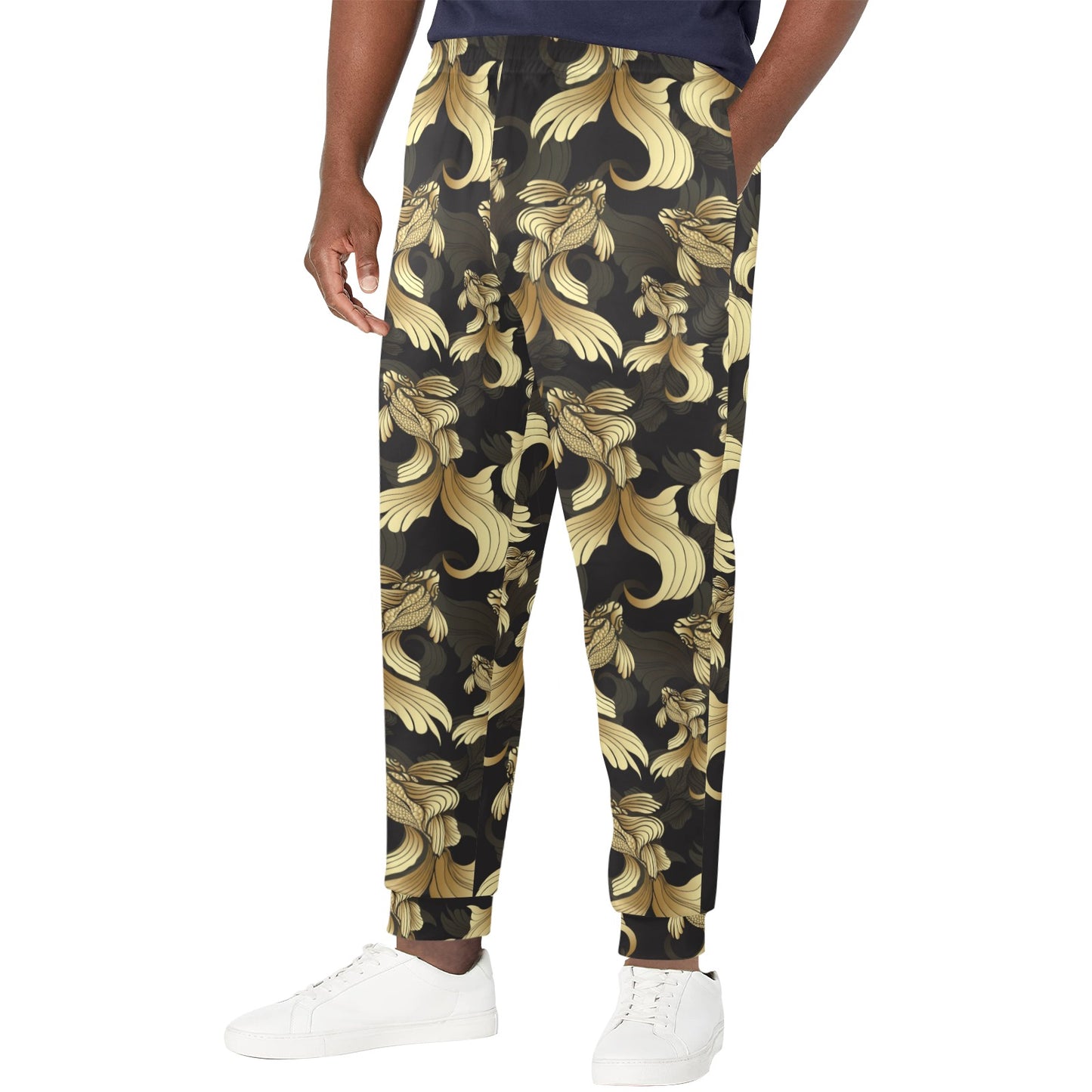 Goldfish Pattern Print Design 02 Men's Casual Track Pants