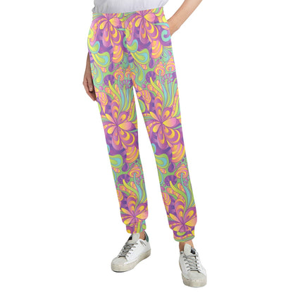 Psychedelic Mushroom Pattern Print Design A05 Women's Casual Track Pants