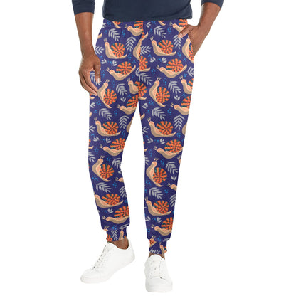 Snail Print Design LKS401 Men's Casual Track Pants