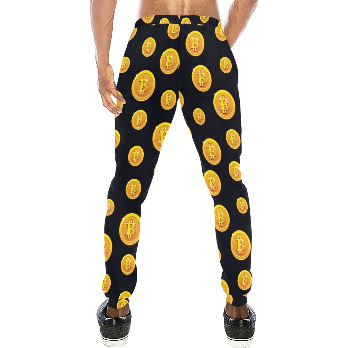 Bitcoin Pattern Print Design DO04 Men's Sweatpants
