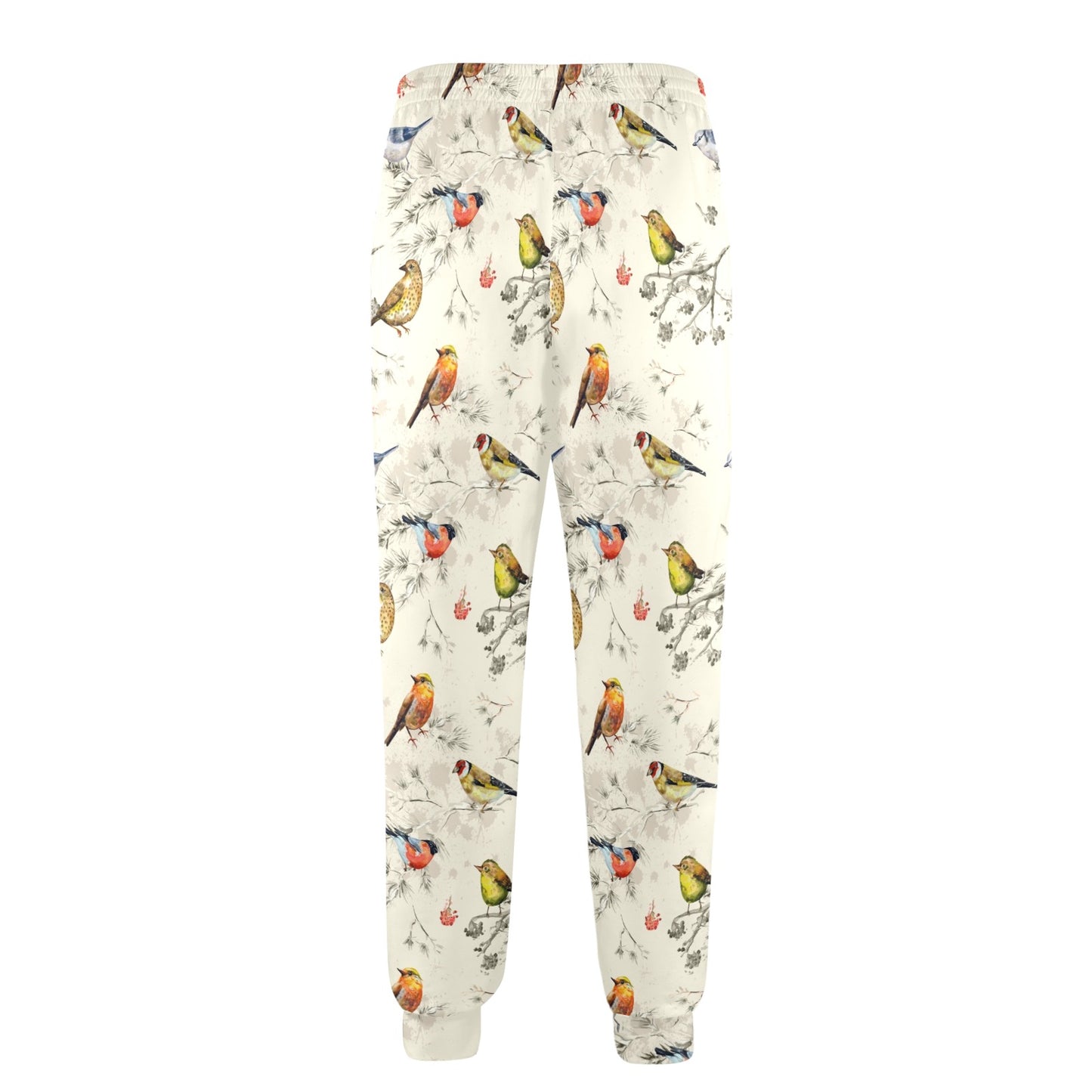 Bird Watercolor Design Pattern Men's Casual Track Pants