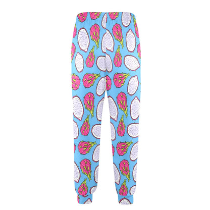 Dragonfruit Pattern Print Design DF04 Men's Casual Track Pants