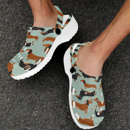 Dachshund Cute Print Pattern Unisex Clogs Shoes