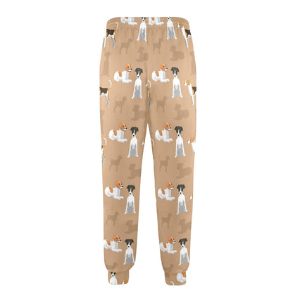English Foxhounds Design Print Pattern JJ0127 Men's Casual Track Pants