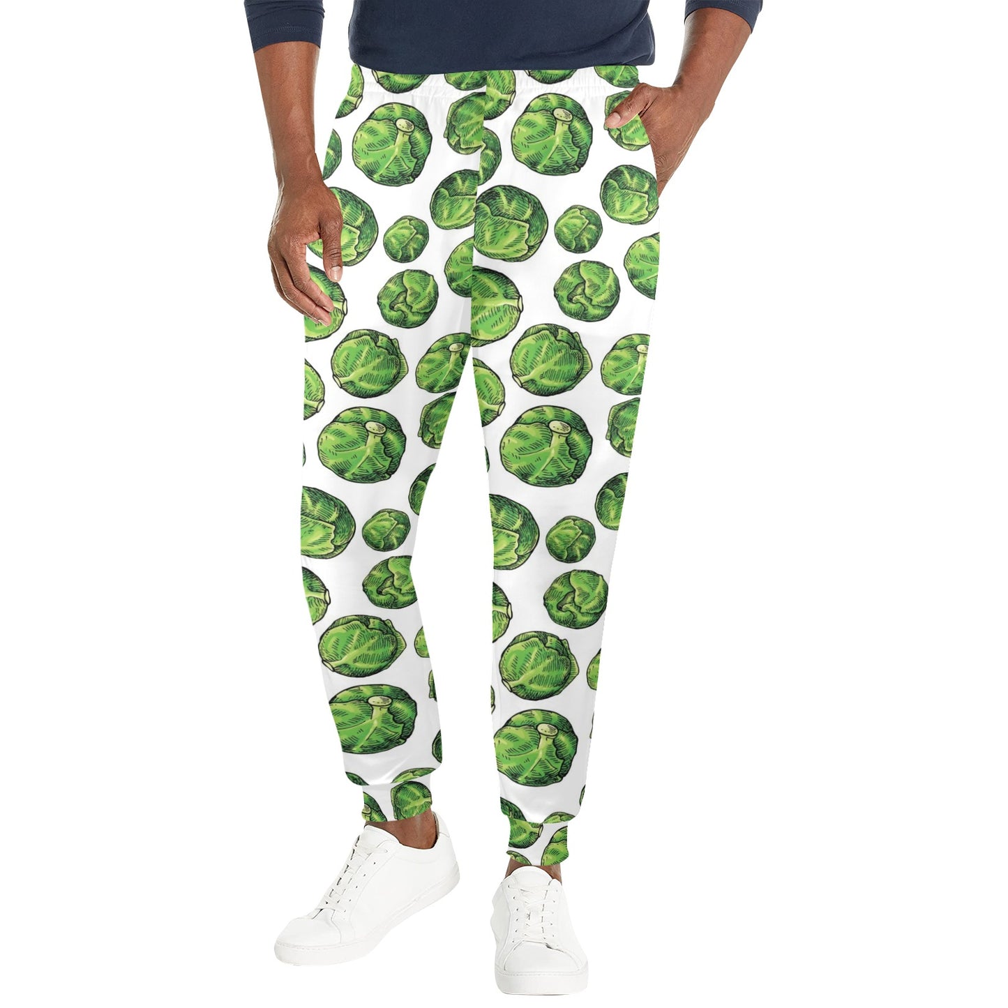 Brussels Sprouts Pattern Print Design 02 Men's Casual Track Pants