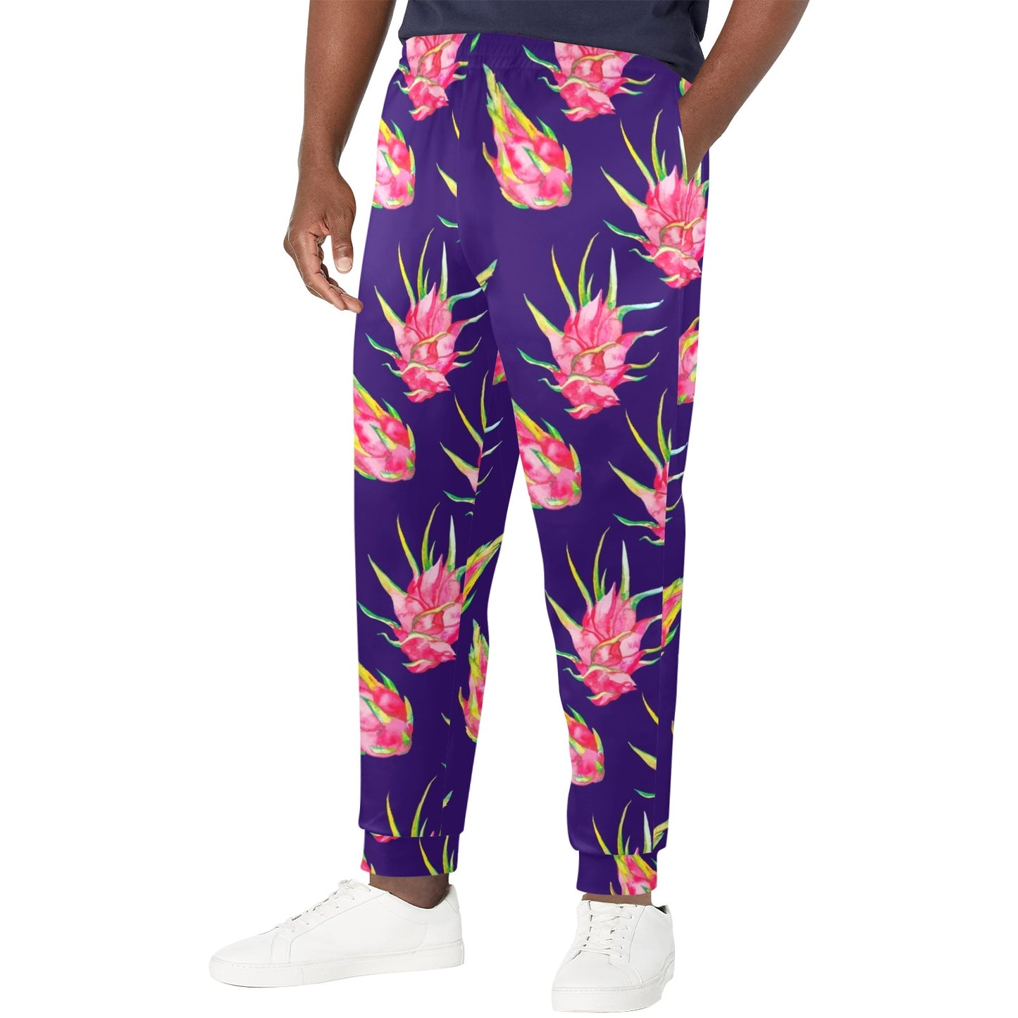 Dragonfruit Pattern Print Design DF02 Men's Casual Track Pants