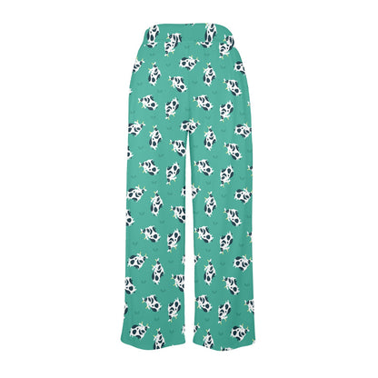 Cow Pattern Print Design 03 Women's Wide Leg Lounge Pants