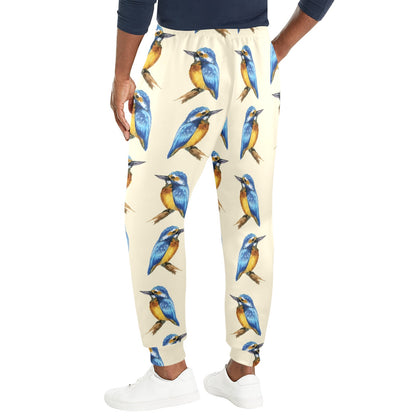 Kingfisher Pattern Print Design 01 Men's Casual Track Pants