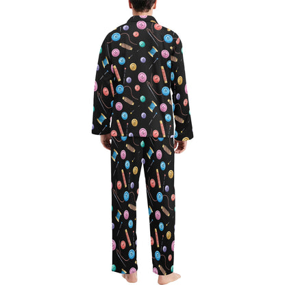 Sewing Print Design LKS309 Men's Long Pajama Set