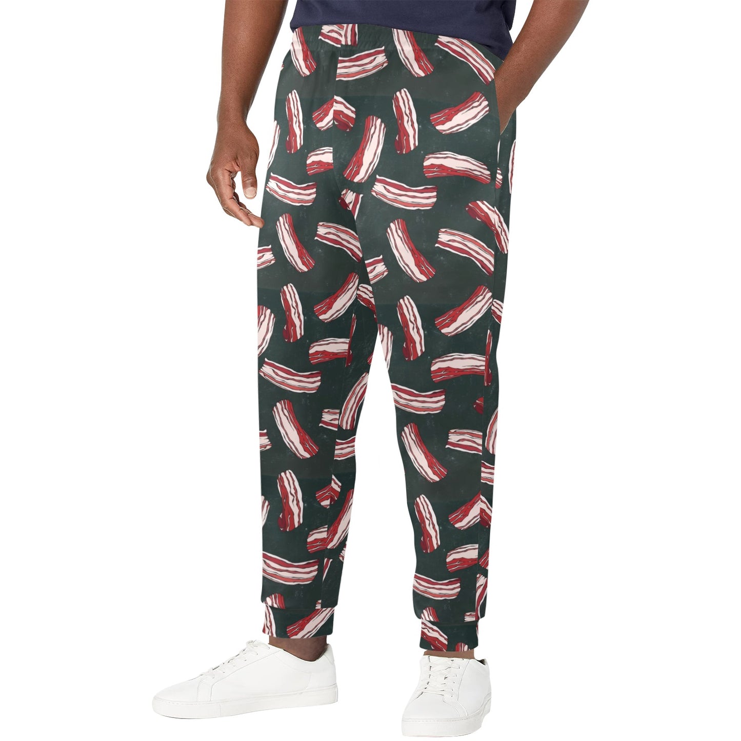 Bacon Pattern Print Design 02 Men's Casual Track Pants