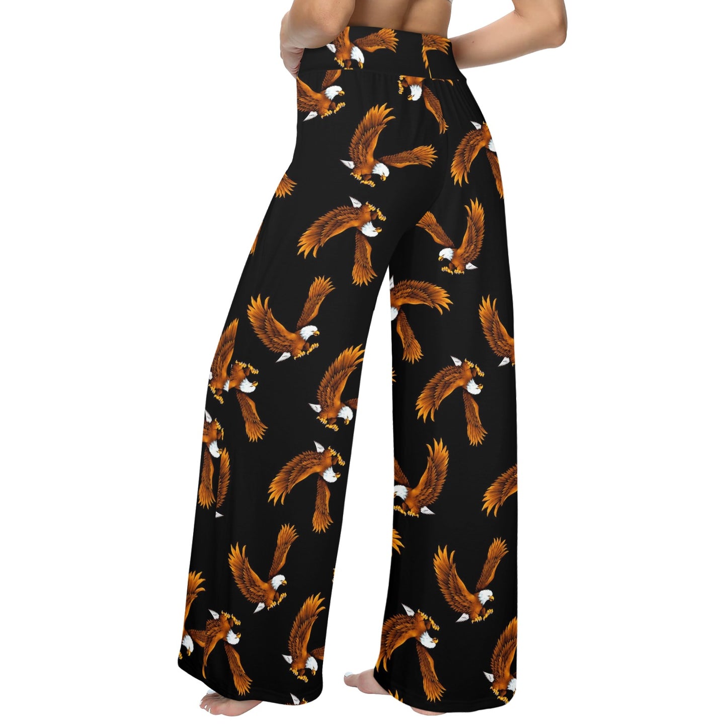 Eagles Print Pattern Women's Wide Leg Lounge Pants