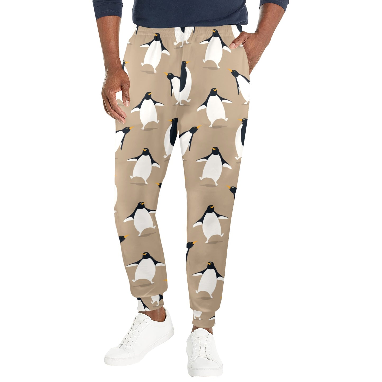 Penguin Pattern Print Design A01 Men's Casual Track Pants