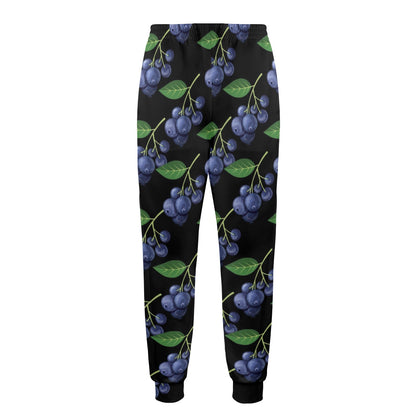 Blueberry Pattern Print Design BB01 Men's Casual Track Pants