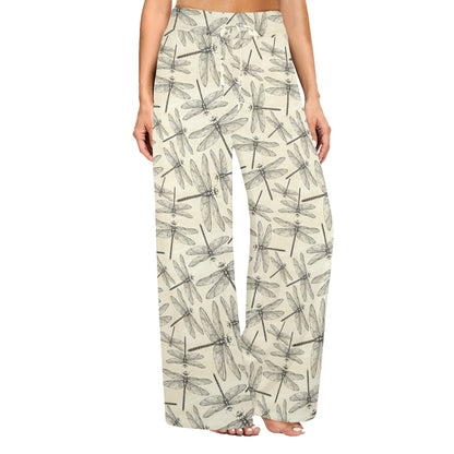 Dragonfly Print Design LKS402 Women's Wide Leg Lounge Pants