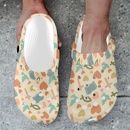 Christian Symbol Pattern Unisex Clogs Shoes