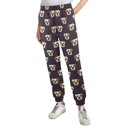 Bulldogs Pattern Print Design 03 Women's Casual Track Pants