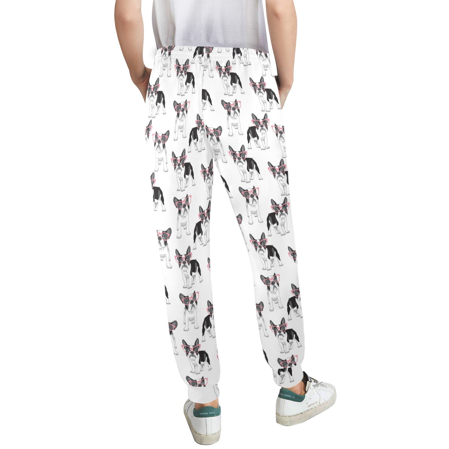 Boston Terrier Pattern Print Design 03 Women's Casual Track Pants