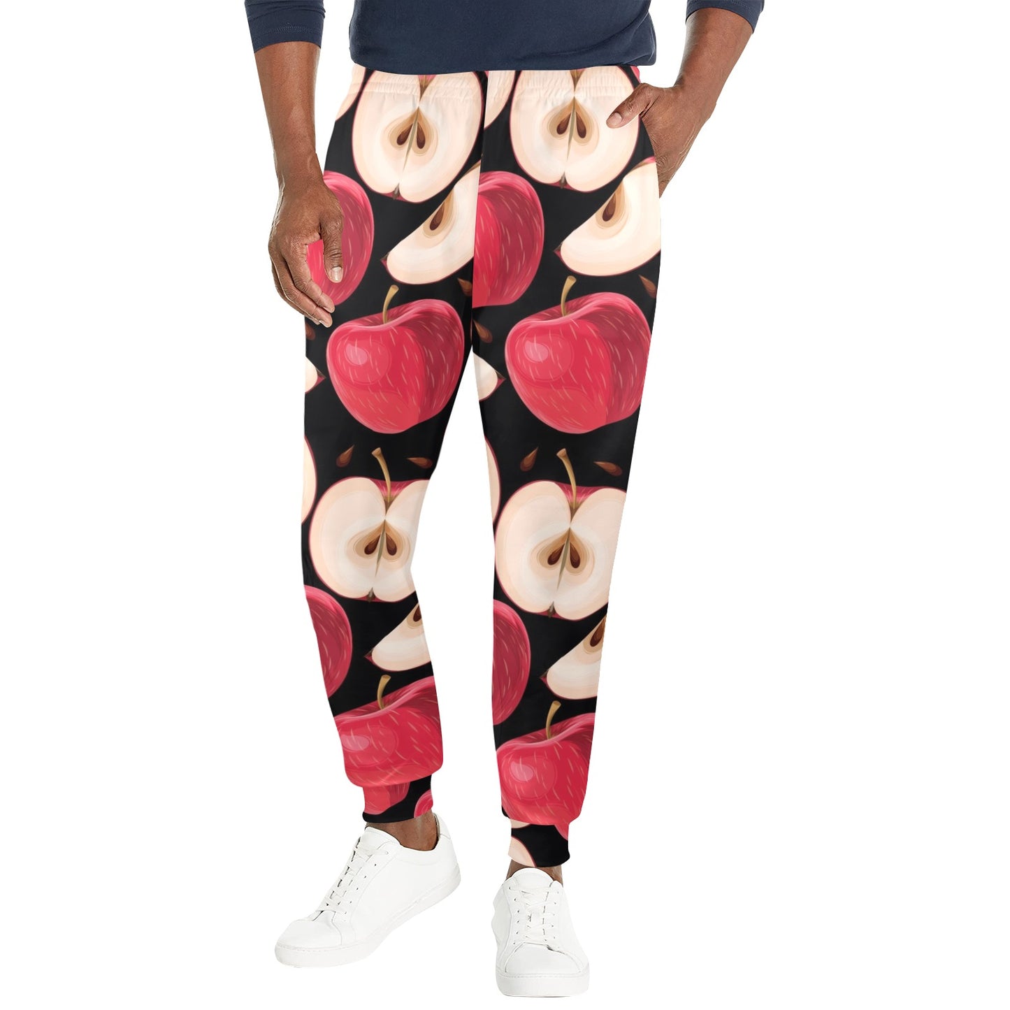 Apple Pattern Print Design AP02 Men's Casual Track Pants